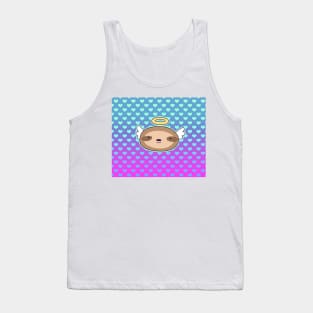 Angel Face Sloth - Ombre Hearts Pattern Tank Top